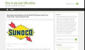
							         Www.Sunoco.accountonline.com My Online Bill Payment ...								  
							    