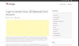 
							         Www.TJXaccess.com – Login to Access Your TJX Rewards ...								  
							    
