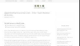 
							         www.tmselfservicecenter.com - Enter Sands Team Member All Access ...								  
							    