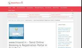 
							         www.tnsand.in - Stesp for SAND Online Booking in Tamil Nadu								  
							    