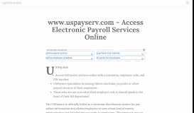 
							         www.uspayserv.com – Access Electronic Payroll Services ...								  
							    