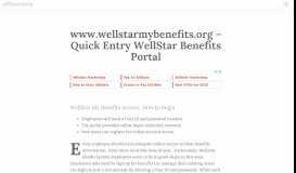 
							         www.wellstarmybenefits.org - Quick Entry WellStar Benefits Portal ...								  
							    