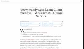 
							         www.wendys.csod.com Client Wendys - WeLearn 2.0 Online ...								  
							    