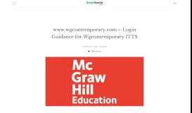 
							         www.wgcontemporary.com - Login Guidance for Wgcontemporary ITTS								  
							    