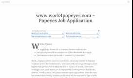 
							         www.work4popeyes.com - Popeyes Job Application | openkit								  
							    