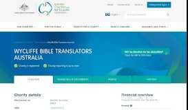 
							         Wycliffe Bible Translators Australia | Australian Charities and Not-for ...								  
							    