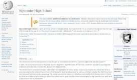 
							         Wycombe High School - Wikipedia								  
							    