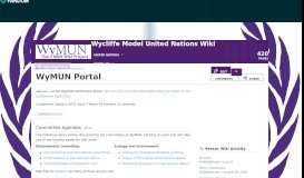 
							         WyMUN Portal | Wycliffe Model United Nations Wiki | FANDOM ...								  
							    
