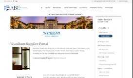 
							         Wyndham Supplier Portal - ABC Global Services								  
							    