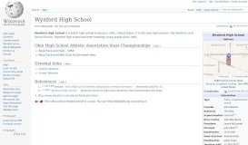 
							         Wynford High School - Wikipedia								  
							    