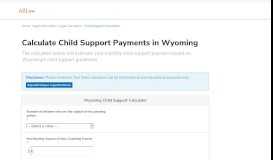 
							         Wyoming Child Support Calculator | AllLaw								  
							    