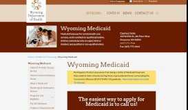
							         Wyoming Medicaid - Wyoming Department of Health								  
							    