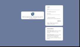 
							         Wyoming Seminary Application								  
							    
