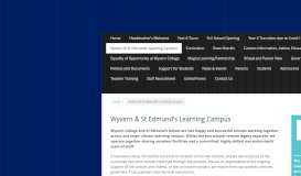 
							         Wyvern & St Edmund's Learning Campus – Wyvern College								  
							    