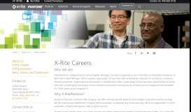 
							         X-Rite Careers and Job Opportunities | Danaher Career Portal								  
							    