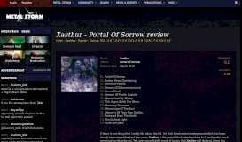 
							         Xasthur - Portal Of Sorrow review - Metal Storm								  
							    