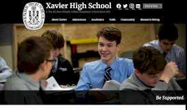 
							         Xavier High School: Private Boys High School in CT								  
							    