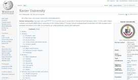 
							         Xavier University - Wikipedia								  
							    