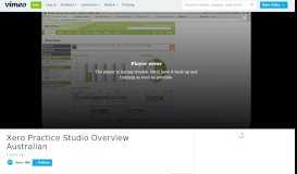 
							         Xero Practice Studio Overview Australian on Vimeo								  
							    