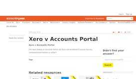 
							         Xero v Accounts Portal | AccountingWEB								  
							    