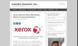 
							         Xerox Delivers More Marketing Might to Channel Partners | Industry ...								  
							    