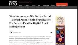 
							         Xinet Announces WebNative Portal - Virtual Asset Hosting Application ...								  
							    