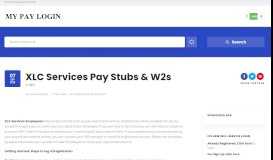 
							         XLC Services Pay Stubs | MY PAY LOGIN								  
							    