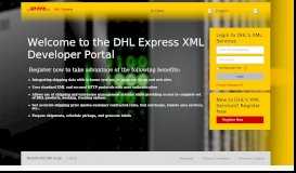 
							         XML Services Portal-Login Page - DHL								  
							    