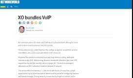 
							         XO bundles VoIP | Network World								  
							    