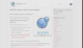 
							         XOOPS Demo Site » Try XOOPS without installing it - OpenSourceCMS								  
							    