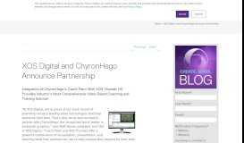 
							         XOS Digital and ChyronHego Announce Partnership								  
							    