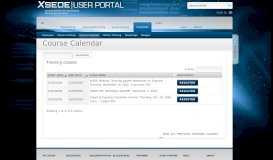 
							         XSEDE User Portal | Course Calendar								  
							    