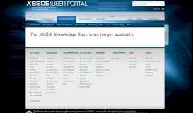 
							         XSEDE User Portal | Knowledge Base								  
							    