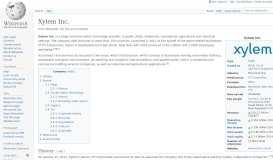 
							         Xylem Inc. - Wikipedia								  
							    