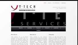 
							         Y-Tech Services, Inc.								  
							    