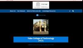 
							         Yaba College of Technology (YCT) - UNESCO-UNEVOC Network Portal								  
							    