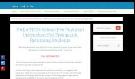 
							         YABATECH School Fee Payment Instruction For Freshers & Returning ...								  
							    