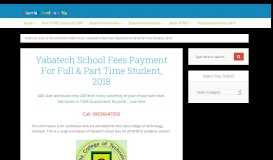 
							         Yabatech School Fees Payment For Full & Part Time Student, 2018								  
							    