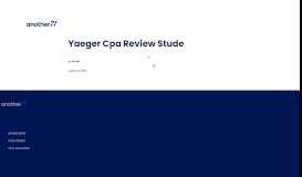 
							         Yaeger CPA Review Student Portal Server Error? - CPA Exam ...								  
							    