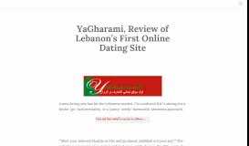 
							         YaGharami, Review of Lebanon's First Online Dating Site								  
							    