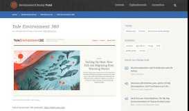 
							         Yale Environment 360 | Environment & Society Portal								  
							    