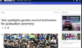 
							         Yale spotlights gender-neutral bathrooms for graduation ceremony								  
							    