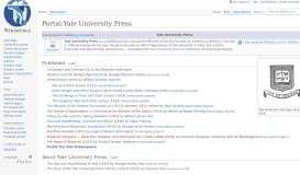 
							         Yale University Press - Wikisource, the free online library								  
							    