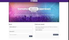 
							         Yamaha Music Members Europe - Login								  
							    