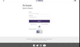 
							         Yamaha My Account - Register and Sign In								  
							    