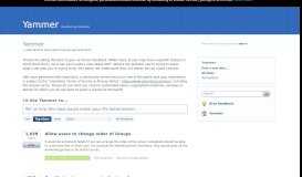 
							         Yammer: We've shipped this! (72 ideas) – Help Yammer learn about how you get work done - Yammer UserVoice								  
							    