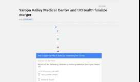 
							         Yampa Valley Medical Center, UCHealth invite public to celebrate ...								  
							    