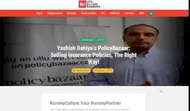
							         Yashish Dahiya's PolicyBazaar: Selling Insurance Policies, The Right ...								  
							    
