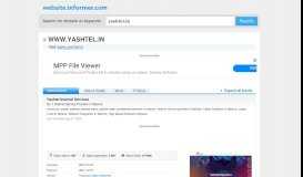 
							         yashtel.in at WI. Yashtel Internet Services - Website Informer								  
							    