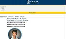 
							         Ye Li - Coker College								  
							    